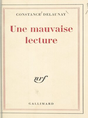 cover image of Une mauvaise lecture